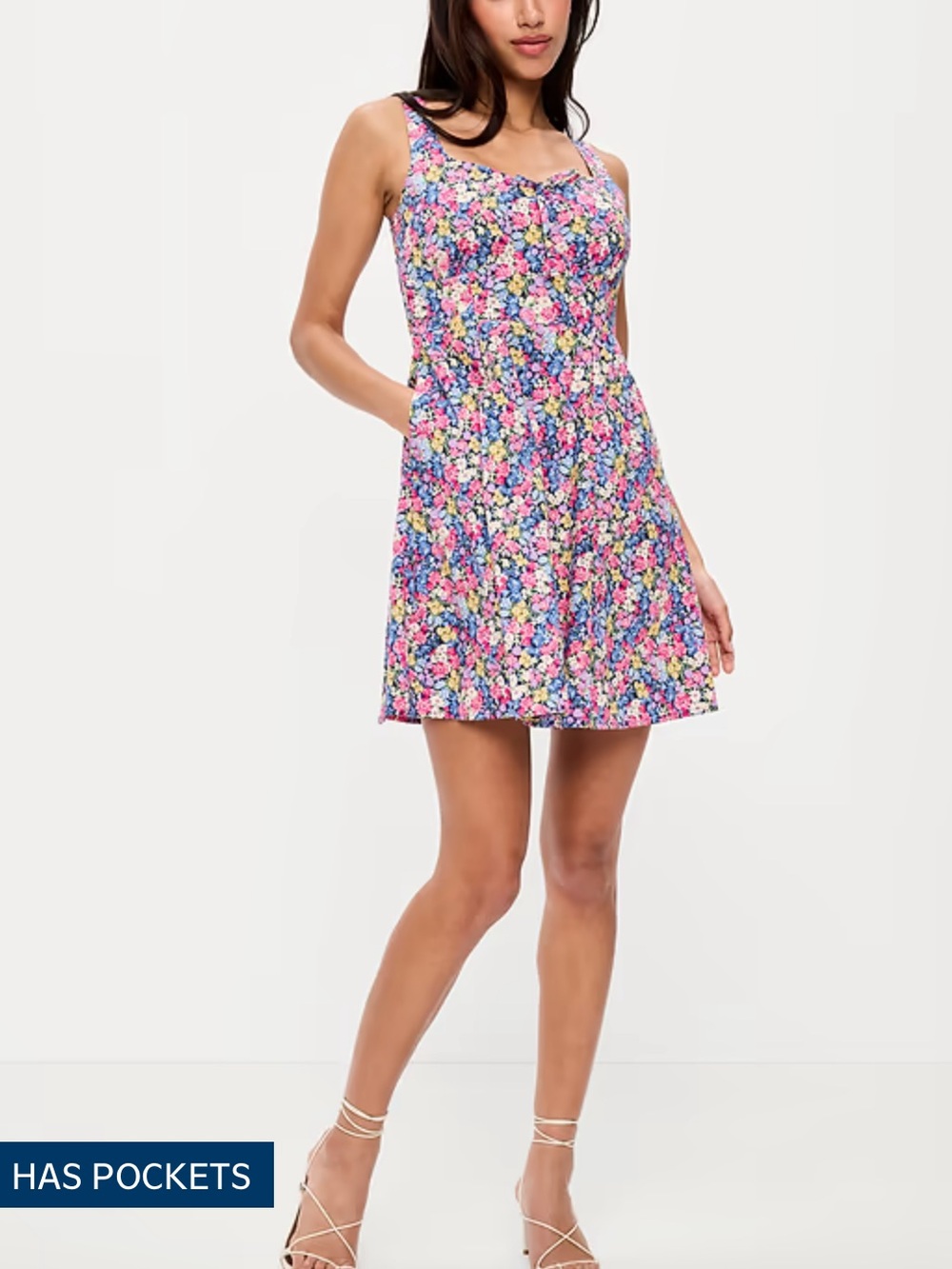 Old Navy fit and flare Floral Sleeveless A-Line Dress in Multicolor